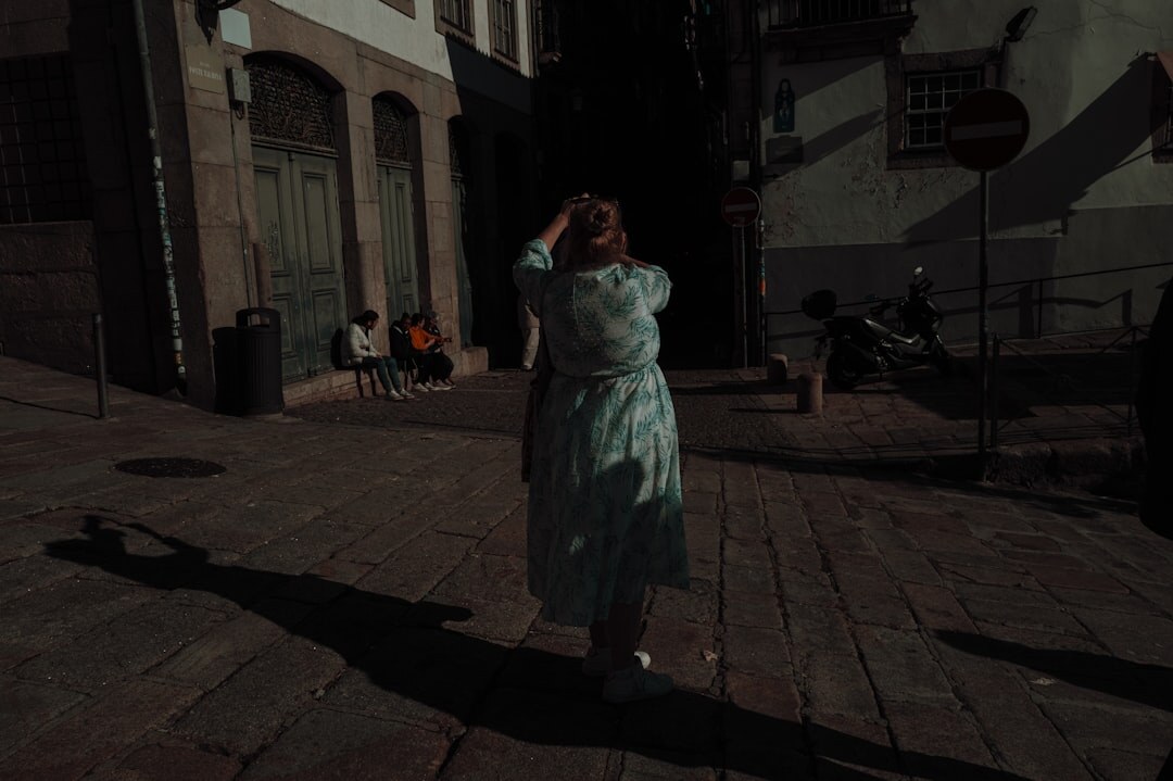woman in urban street