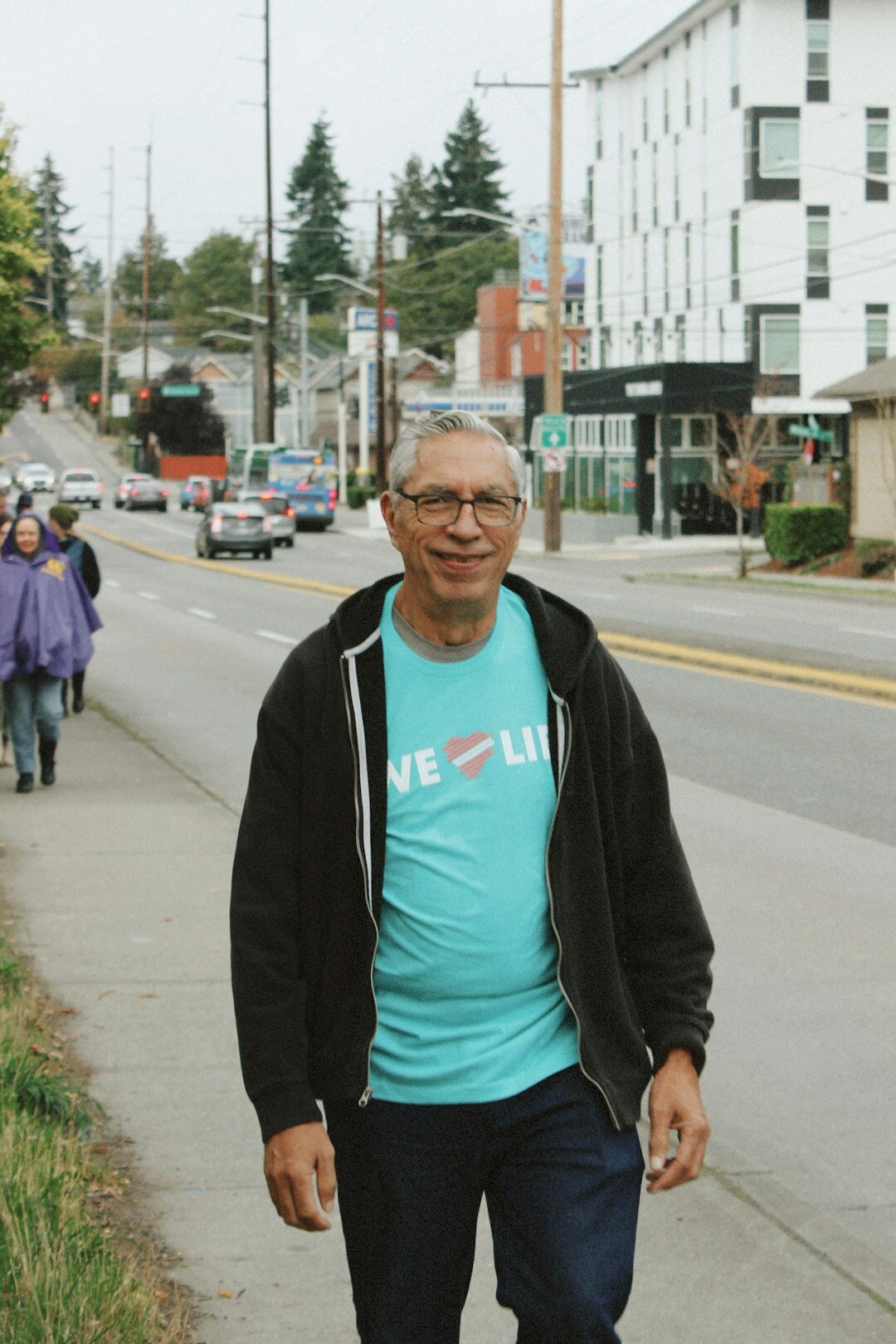 elderly man in neighborhood