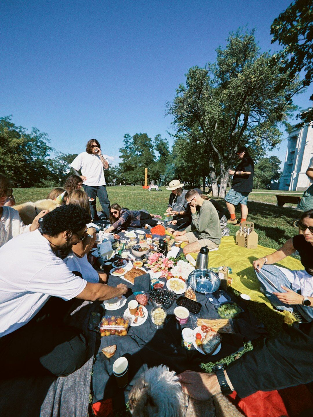 community gathering outdoors