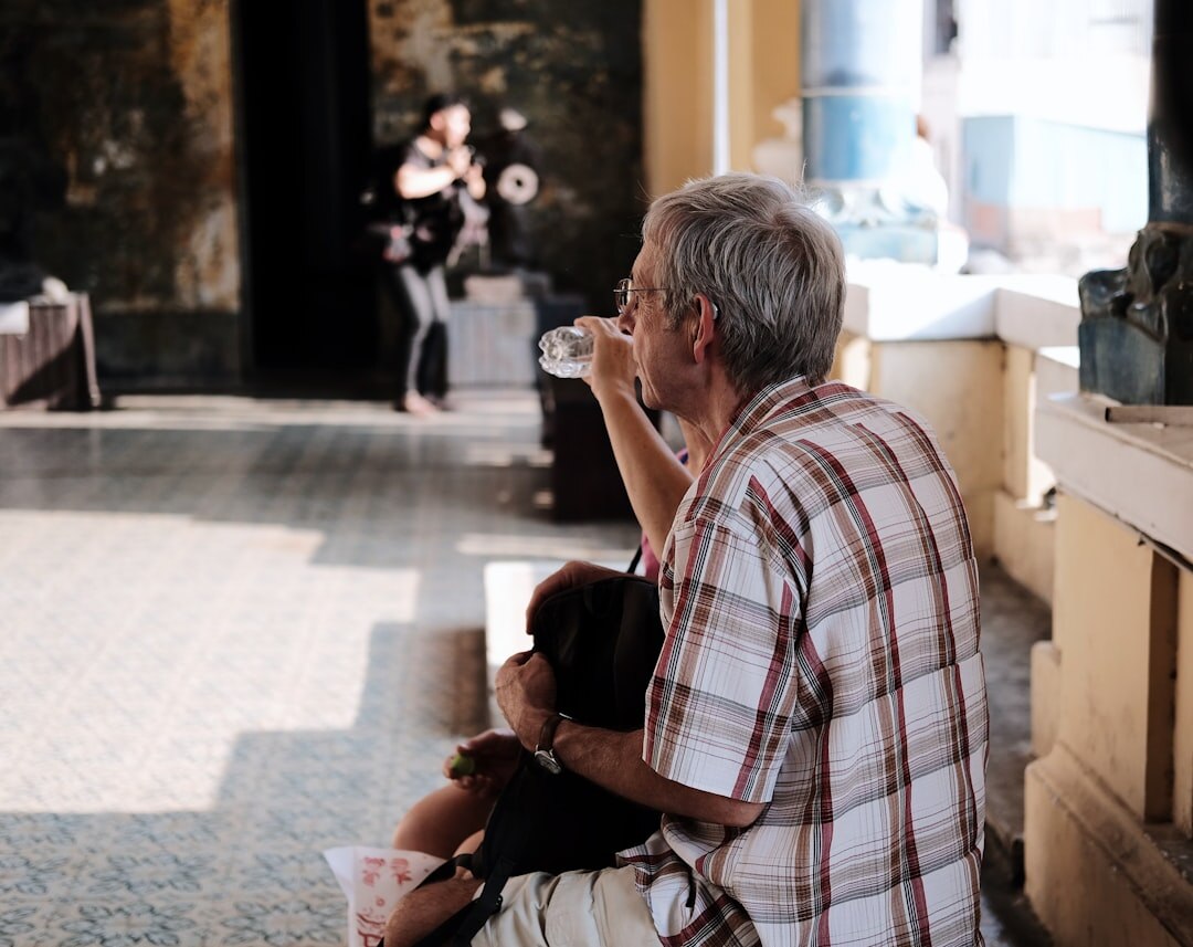 elderly man telling story